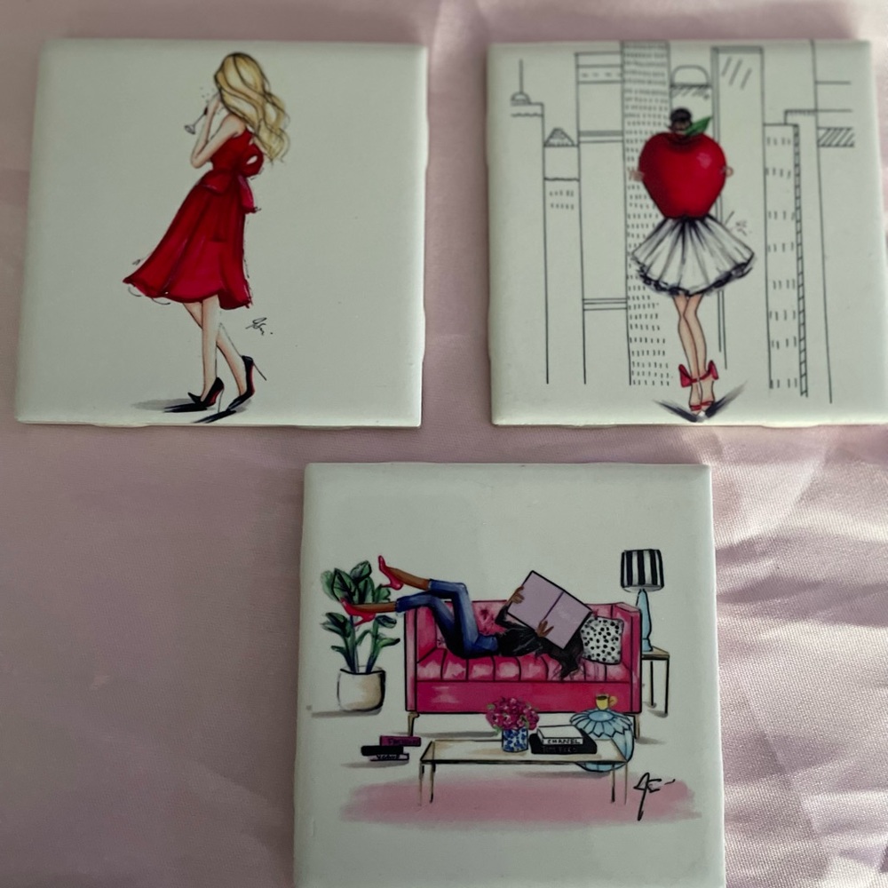 Luxury Fashion-Inspired Ceramic Art Tile Set